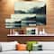 Designart - Lake Herbert in Foggy Morning - Modern Seascape Canvas Artwork
